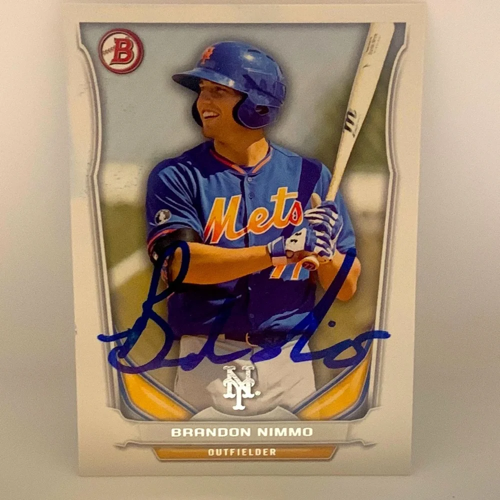 2014 BOWMAN BRANDON NIMMO NEW YORK METS IP AUTO #TP-30 (011)